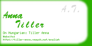 anna tiller business card